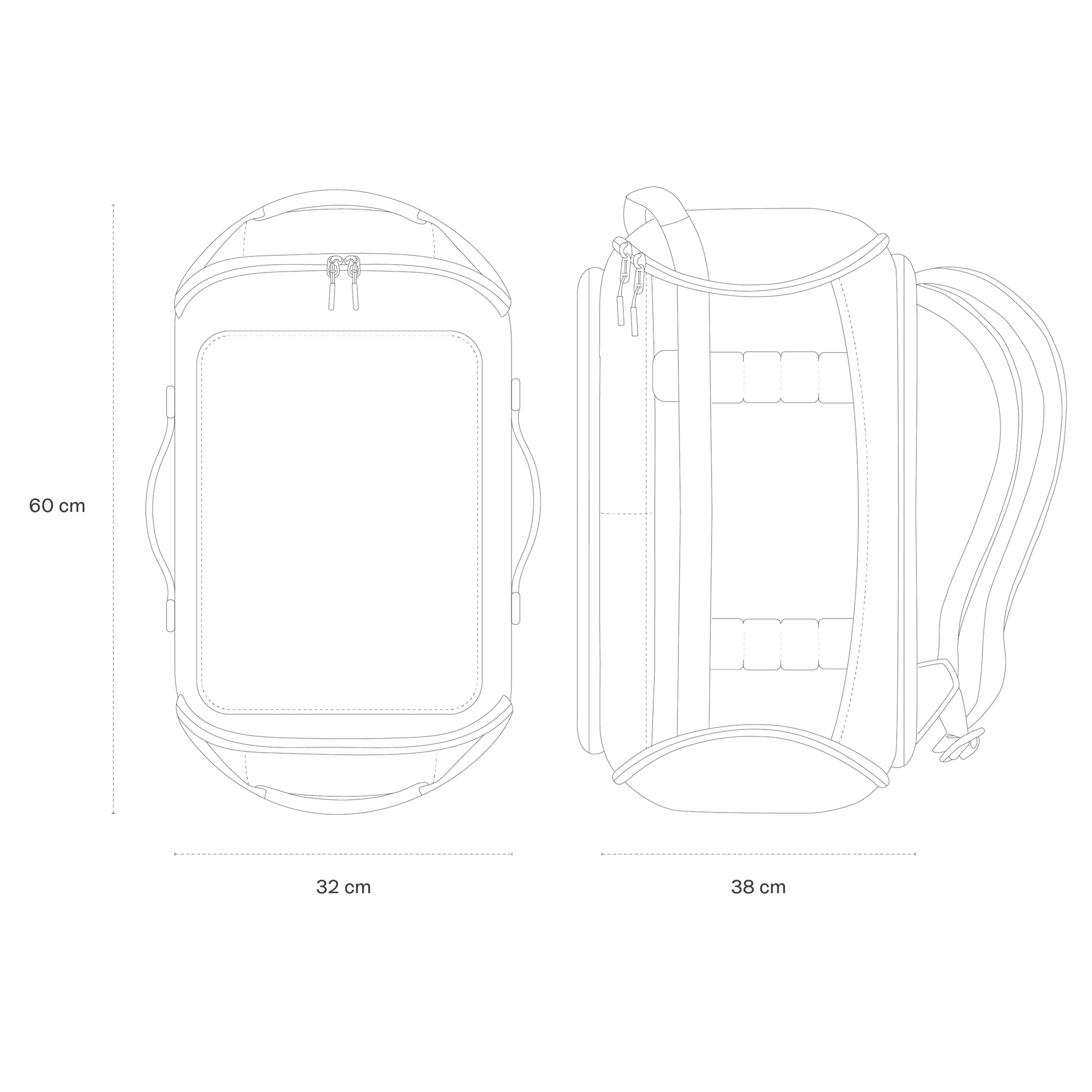 ZH08 BASE CAMP | 50L Backpack - All Terrain Duffel. Folding.