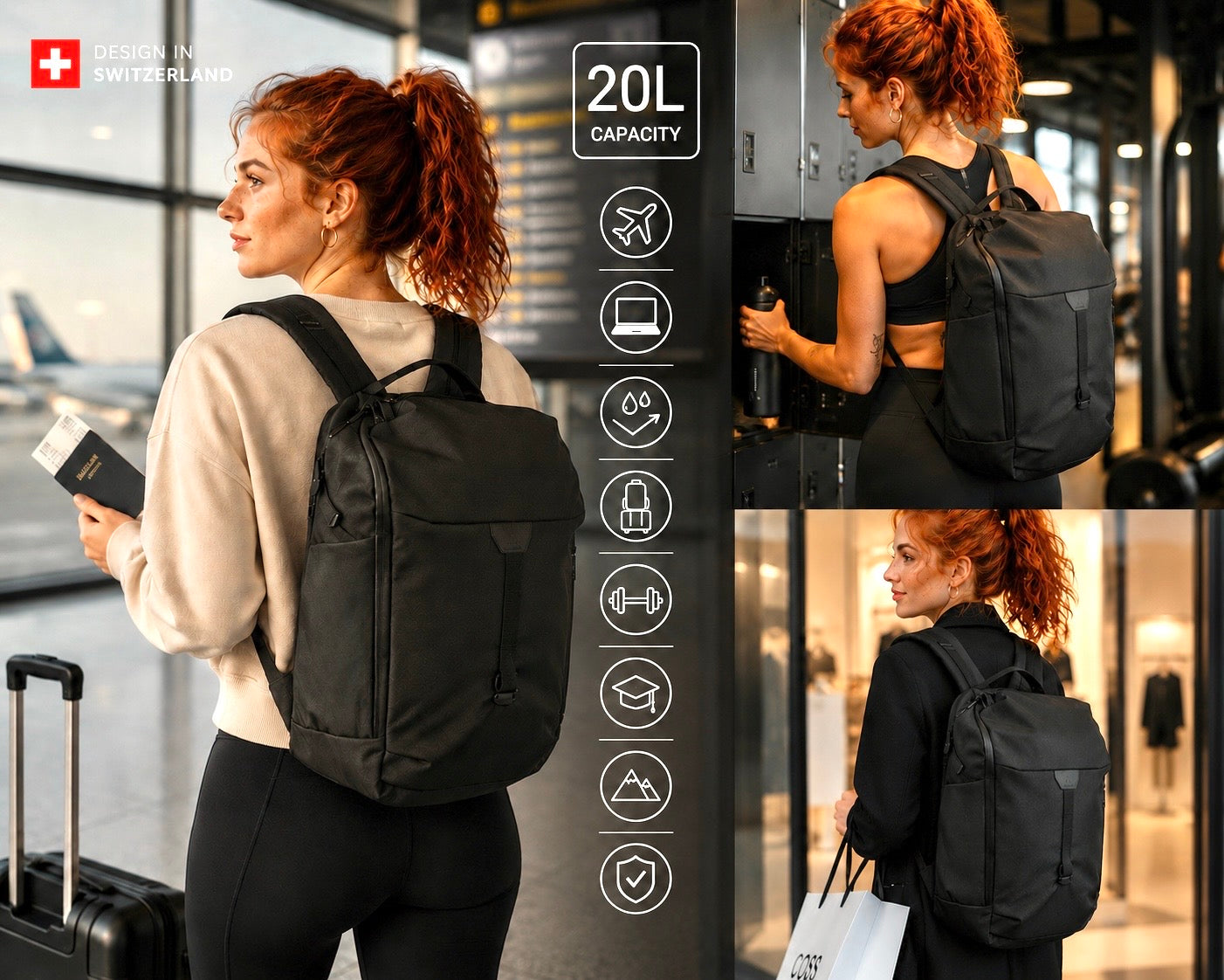 ZH04 ZURICH | AGILE IT - Daily Travel 20L | Up to 15.6" Laptop - 2-3 Day Trips