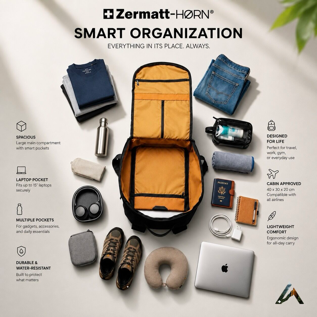 ZH04 ZURICH | AGILE IT - Daily Travel 20L | Up to 15.6" Laptop - 2-3 Day Trips
