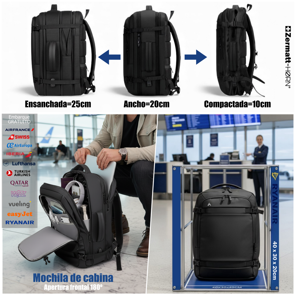 Exosphere | Erweiterbarer Rucksack (25–30 l) – 3–4-tägige Reise